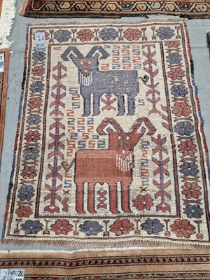 Lot 645 - An oriental rug of Turkoman design. 130 x...