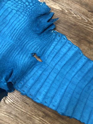 Lot 193 - A Hermes leather lizard skin hide