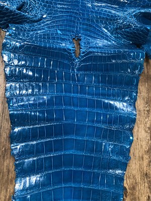 Lot 193 - A Hermes leather lizard skin hide