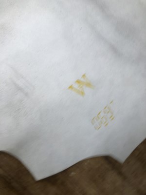 Lot 194 - A printed hide leather panel.