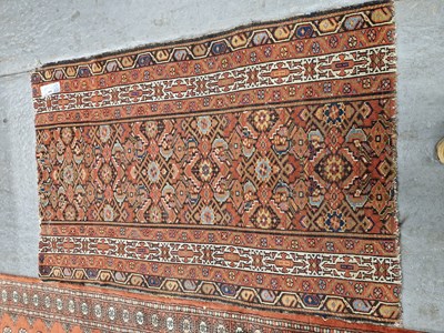 Lot 648 - An antique Persian tribal fragment. 157 x 104cms