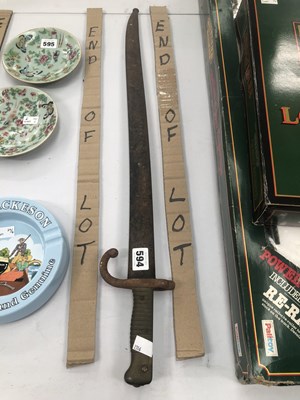 Lot 594 - An 1873 pattern French bayonet and iron scabbard