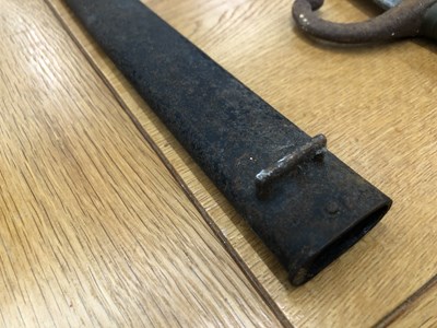 Lot 594 - An 1873 pattern French bayonet and iron scabbard