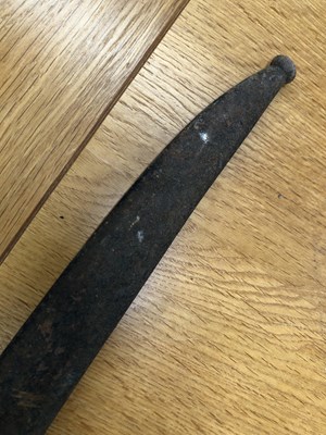 Lot 594 - An 1873 pattern French bayonet and iron scabbard