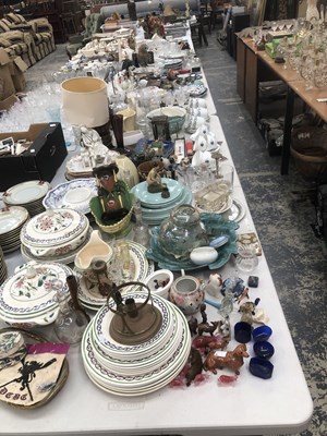 Lot 604 - Bristol pottery dinner wares, drinking glass,...