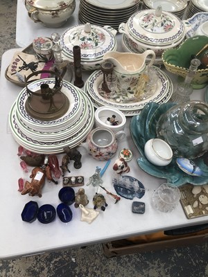 Lot 604 - Bristol pottery dinner wares, drinking glass,...