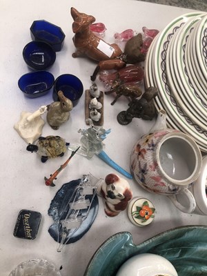 Lot 604 - Bristol pottery dinner wares, drinking glass,...