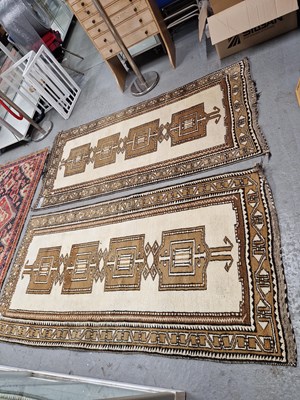 Lot 670 - A near pair of Persian tribal rugs (2)