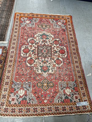 Lot 676 - An Oriental rug of Turkoman design