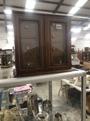 Lot 616 - A line inlaid mahogany smoker's cabinet