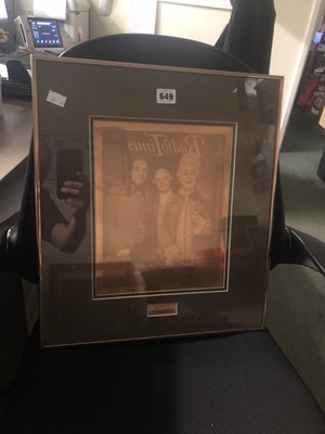 Lot 649 - A framed Radio Times cover printing black...