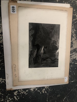 Lot 650 - Two unframed etchings Prov. Consigned from...