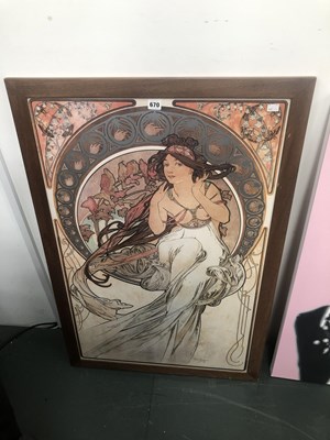 Lot 670 - After Alphonse Mucha, an Art Nouveau poster of...