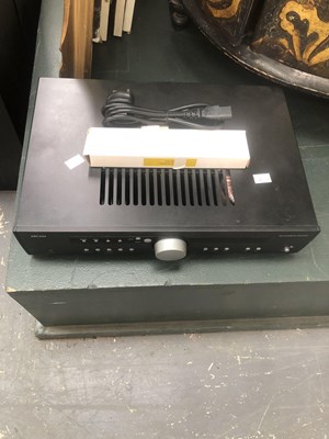Lot 673 - A pair of black cased speakers by NAD together...