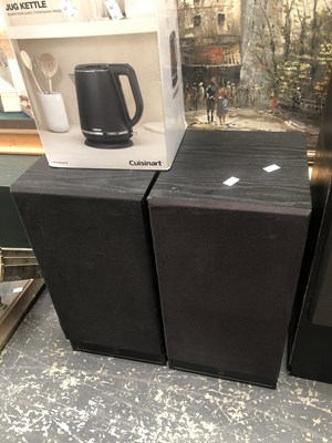 Lot 673 - A pair of black cased speakers by NAD together...