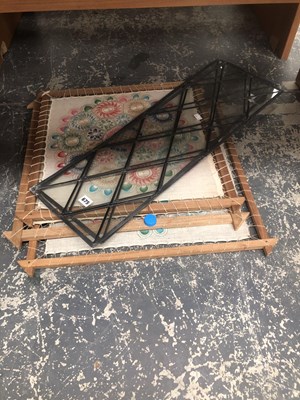 Lot 675 - A pair of leaded clear glass window panels...