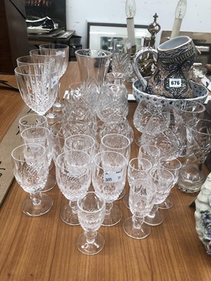 Lot 676 - Cut drinking glass, a lace covered mannequin,...