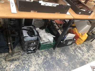 Lot 681 - Hand pumps, DVDs, a pair of cloisonne mounted...