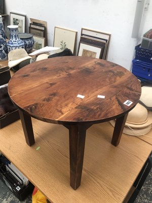 Lot 683 - A circular Bermuda cedar wood coffee table ...