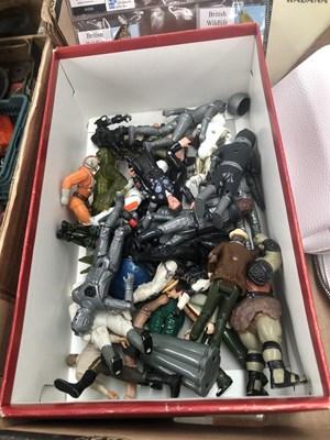 Lot 688 - Star wars figures, enamel bird badges, shop...