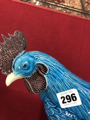 Lot 296 - A pair of Chinese turquoise and aubergine...