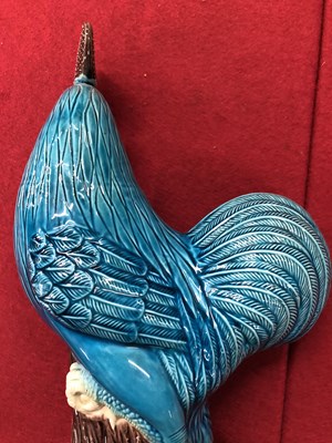 Lot 296 - A pair of Chinese turquoise and aubergine...