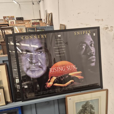 Lot 835 - Two large film posters, Rising sun & Black rain