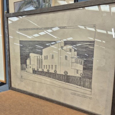 Lot 842 - A painting of a tropical beach scene, an art...