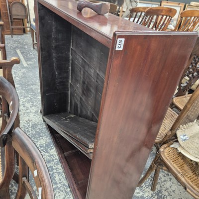 Lot 873 - A Mahogany open front bookcase.