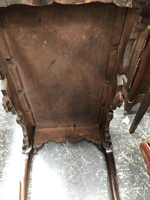 Lot 909 - A Georgian tray top silver table on carved...