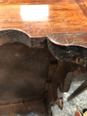 Lot 909 - A Georgian tray top silver table on carved...