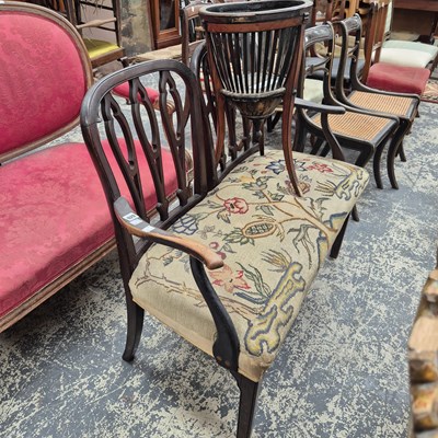 Lot 929 - A 19th century chair back small settee and an...