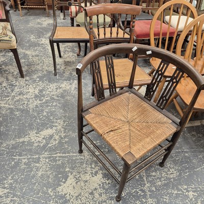 Lot 933 - A corner chair and one other.
