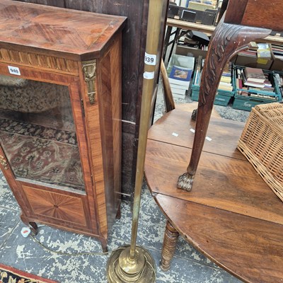 Lot 939 - a brass standard lamp