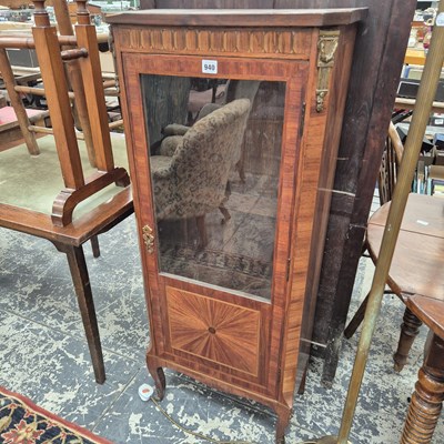 Lot 940 - A french glazed mahogany and inlaid babinet.