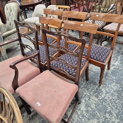 Lot 944 - A set of Victorian dining chairs and two...