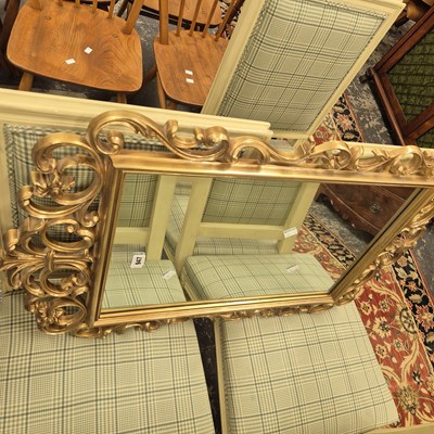 Lot 947 - A gilt-framed mirror.