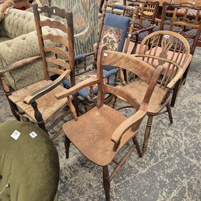 Lot 950 - An american type rocking chair, and oxford...