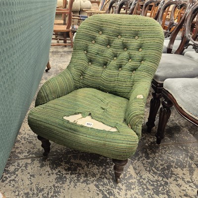 Lot 953 - a victorian nursing chair