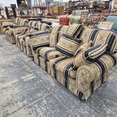Lot 956 - A modern Lounge suite of three sofas with...