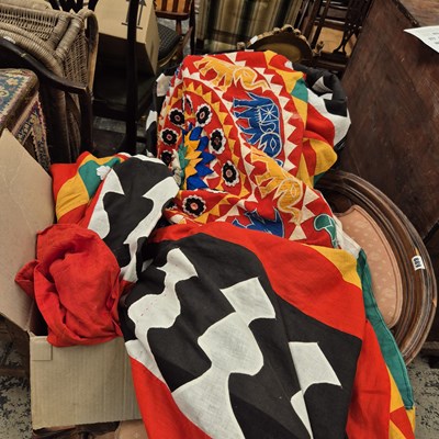 Lot 969 - An eastern sewn decorated tent panel.