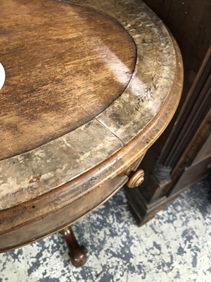 Lot 975 - A Victorian walnut kidney shape writing table...