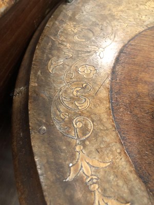 Lot 975 - A Victorian walnut kidney shape writing table...