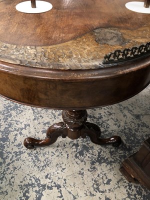 Lot 975 - A Victorian walnut kidney shape writing table...