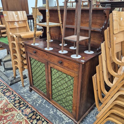 Lot 985 - A Wm IV rosewood chiffonier / side cabinet...