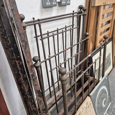 Lot 996 - A pair of Victorian brass single beds complete...