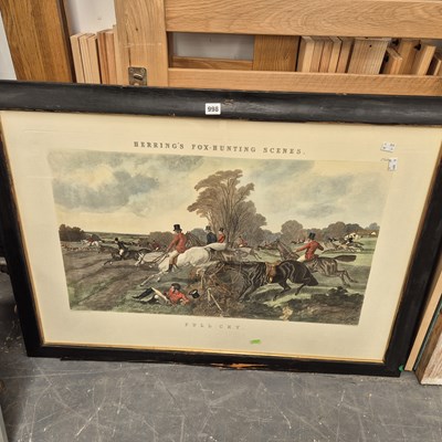 Lot 998 - A large hunting print after Herring