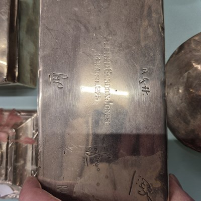 Lot 86 - Hallmarked silver- three-footed tray, 366...