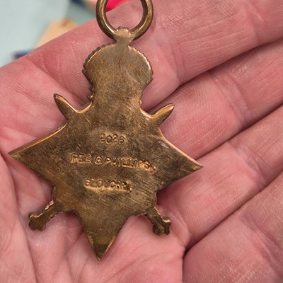 Lot 91 - A WWI death plaque penny for George Phillips,...