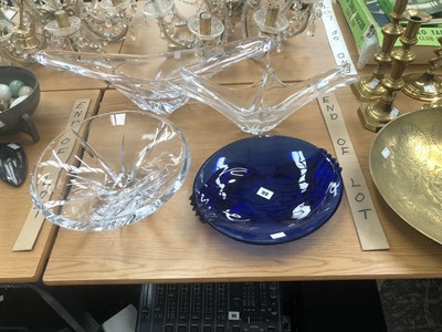 Lot 99 - Four large art glass vases, including two by...
